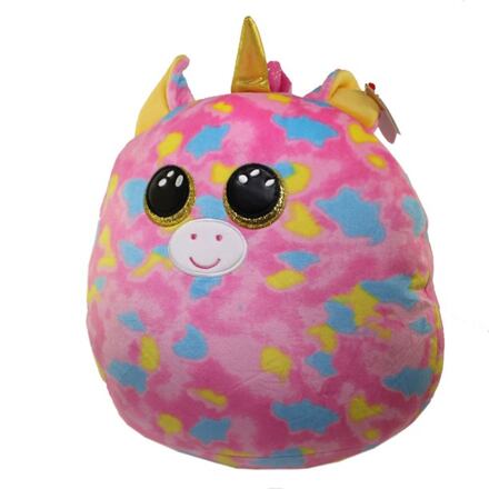 TY Squish-a-Boos Fantasia viacfarebný jednorožec 22 cm