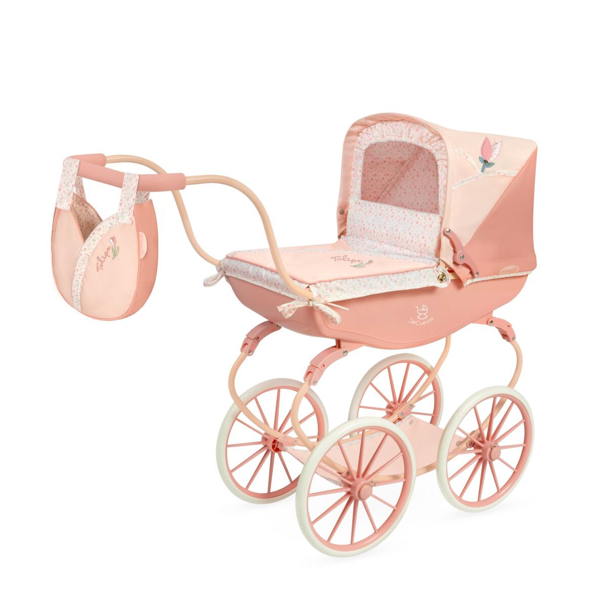 DeCuevas 87074 Kočík pre bábiky hlboký Tulipe 2025 - 68 cm