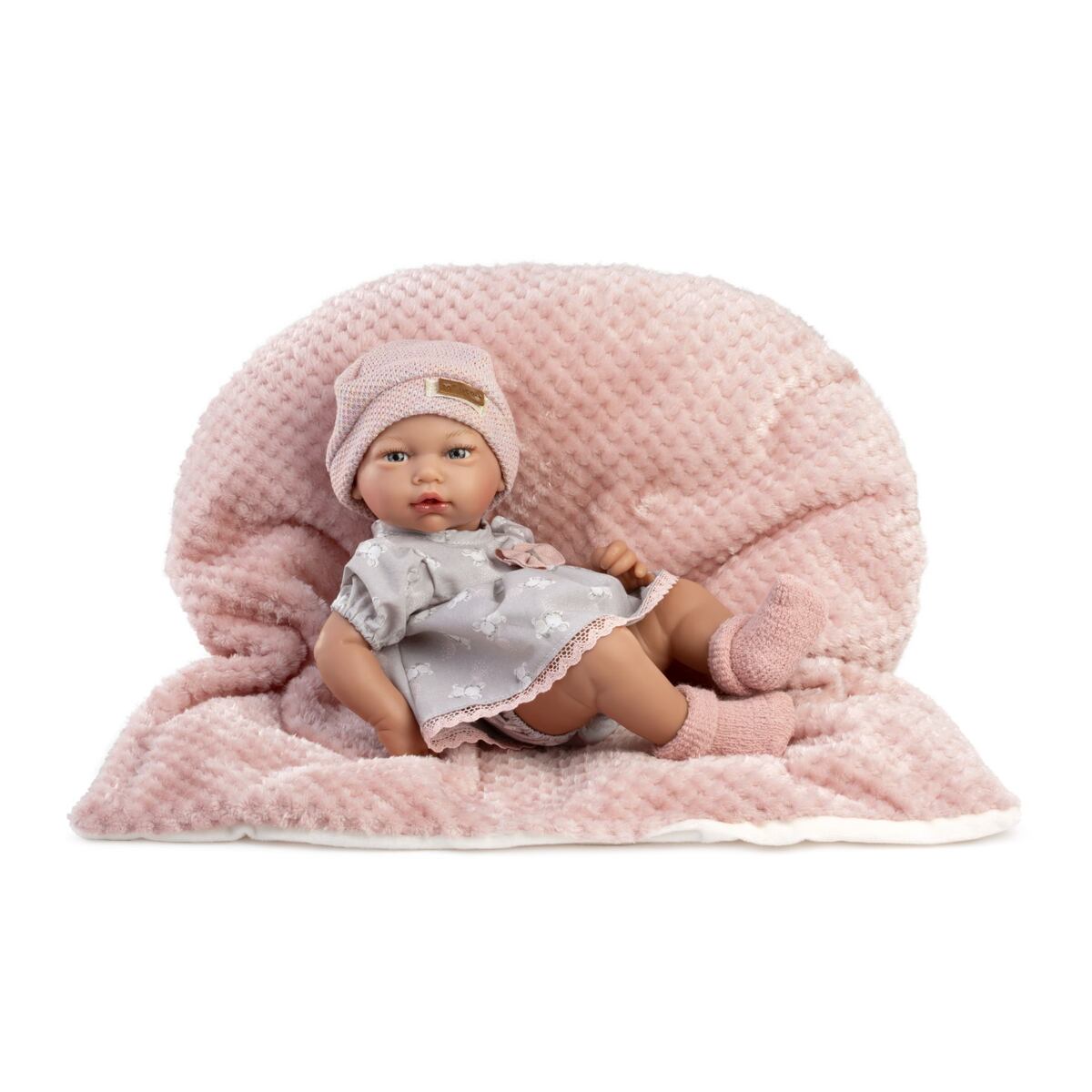 Guca 853 New BORN HOLČIČKA - realistická bábika bábätko s celovinylovým telom - 38 cm