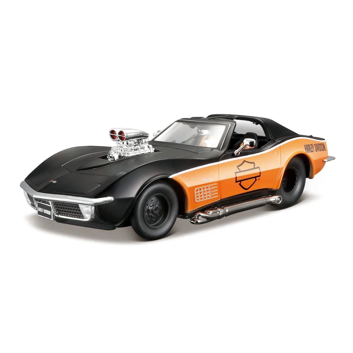 Maisto Harley-Davidson Custom, 1970 Chevrolet Corvette, 1:24