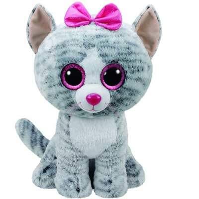 Meteor TY Beanie Boos KIKI - šedá kočka, 42 cm