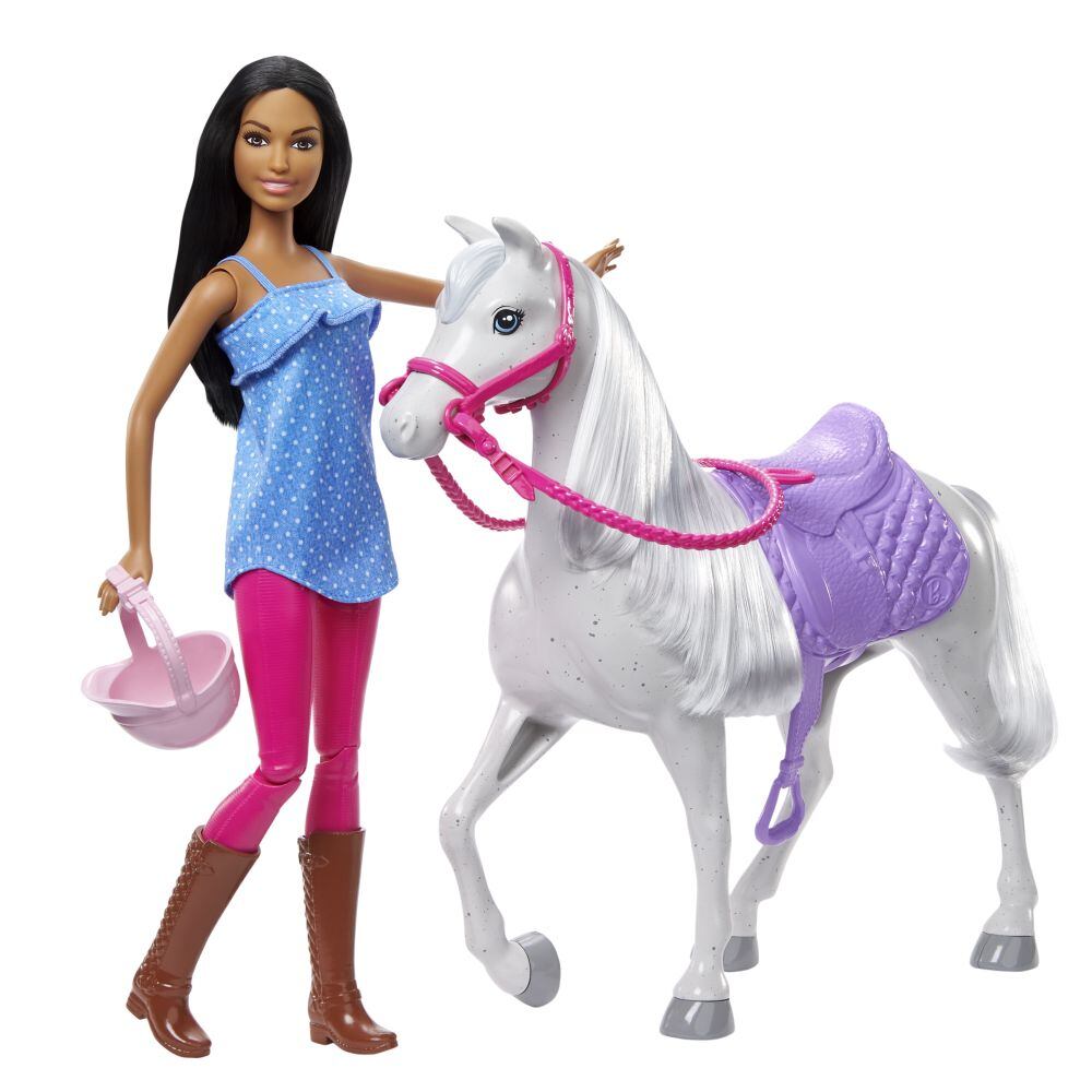 Mattel Barbie Bábika na vychádzke s koňom