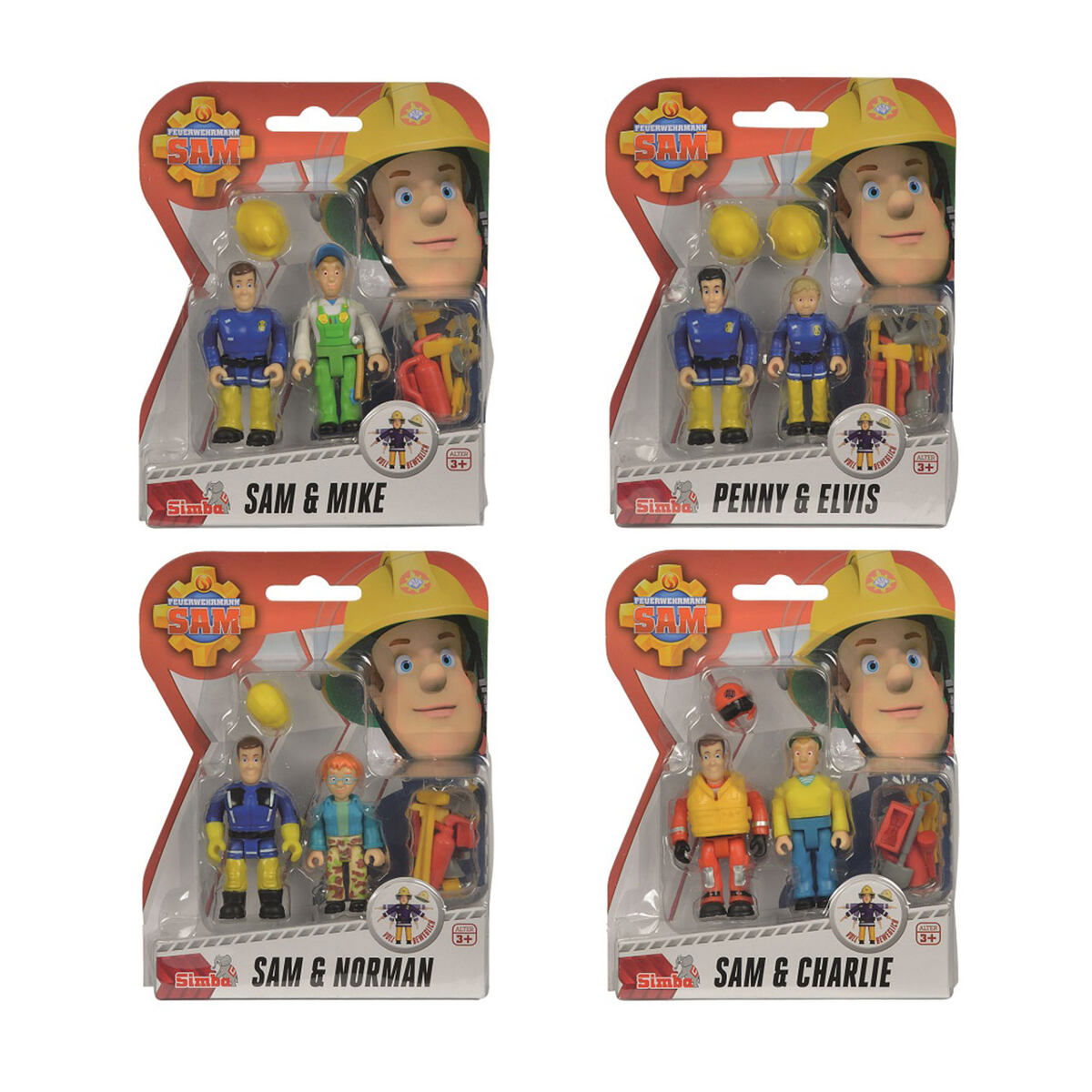 Simba Požárník Sam Figurky 2 ks a příslušenství, 4 druhy