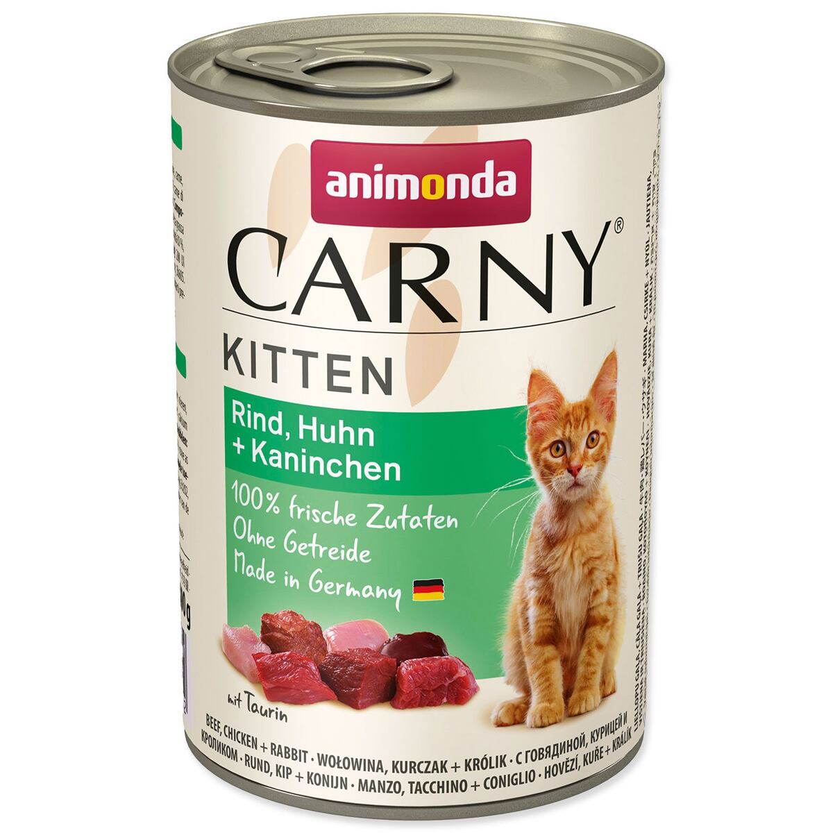 Konzerva ANIMONDA Carny Kitten hovädzie + kuracie + králik 400 g
