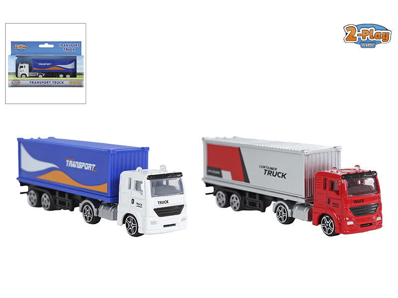 2-Play Traffic Kamión 12cm kov voľný chod, 2 farby