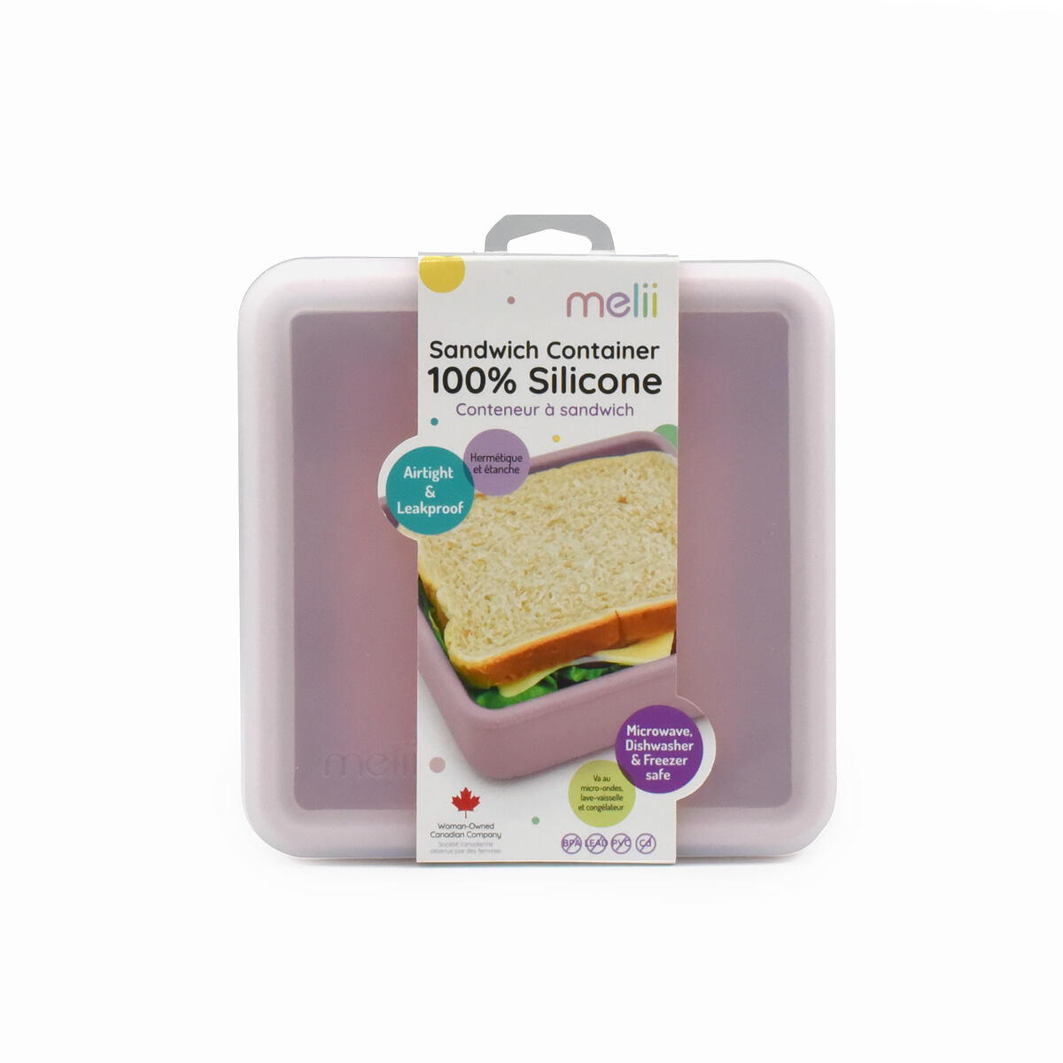Melii Silikónová krabička na sendvič 790 ml - ružová