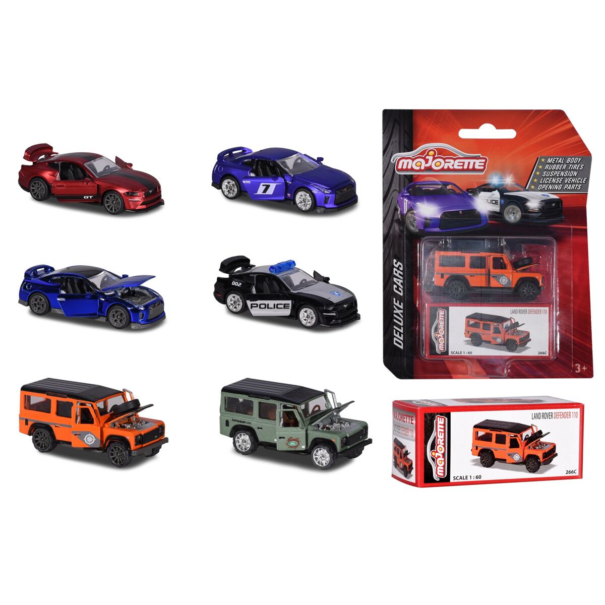 Majorette Autíčko Deluxe Cars, 7,5 cm, 6 druhov