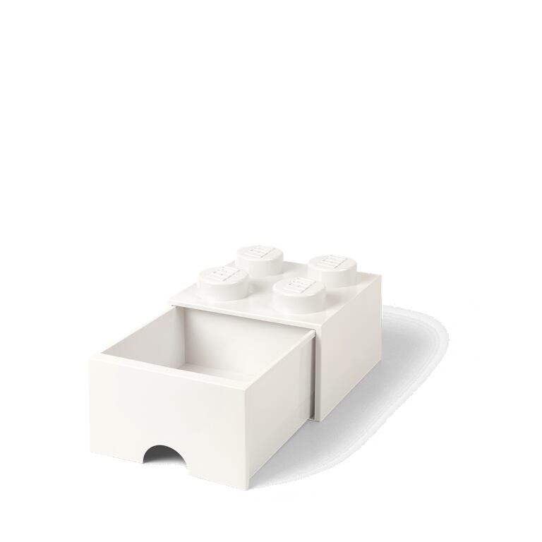 LEGO Úložný box 4 s šuplíkom - biela
