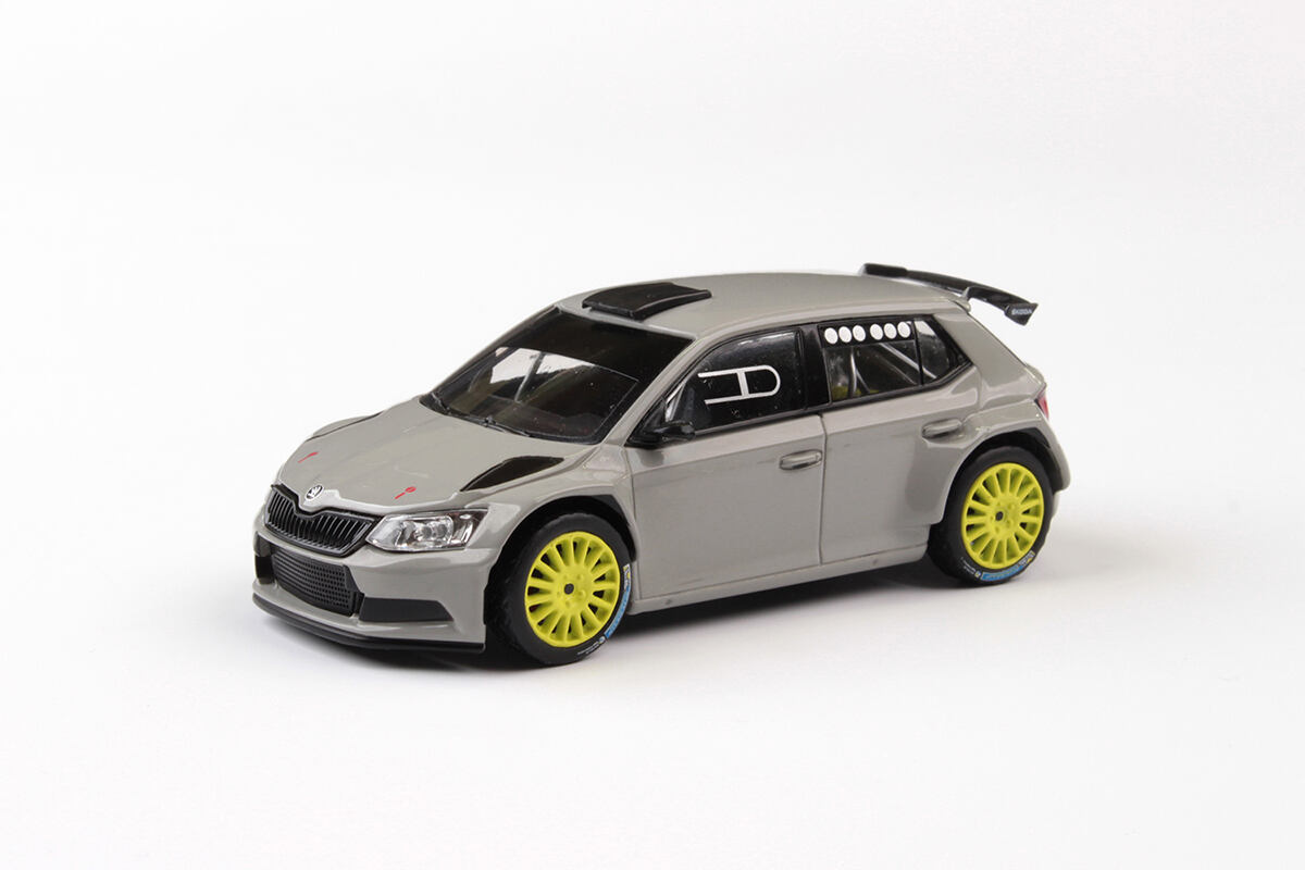 Abrex Škoda Fabia III R5 (2015) 1:43 - Sivá Steel Uni