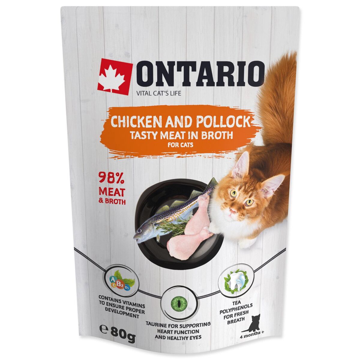 Kapsička ONTARIO kuracia a treska vo vývare 80 g
