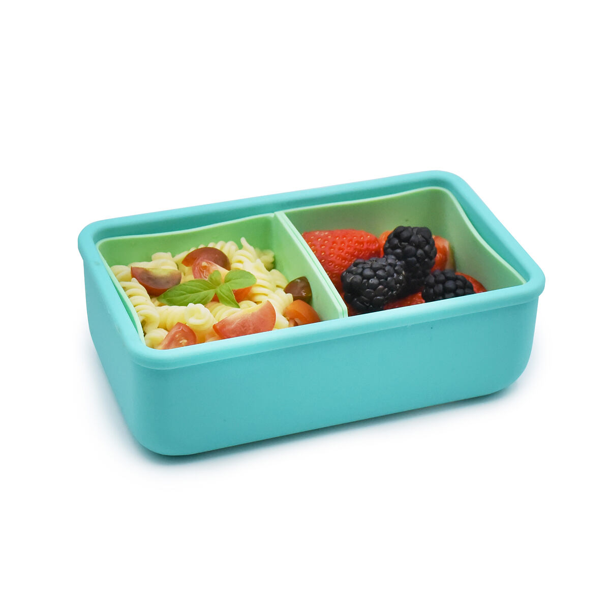 Melii Silikónový bento box na desiatu 700 ml - modrý/mätový