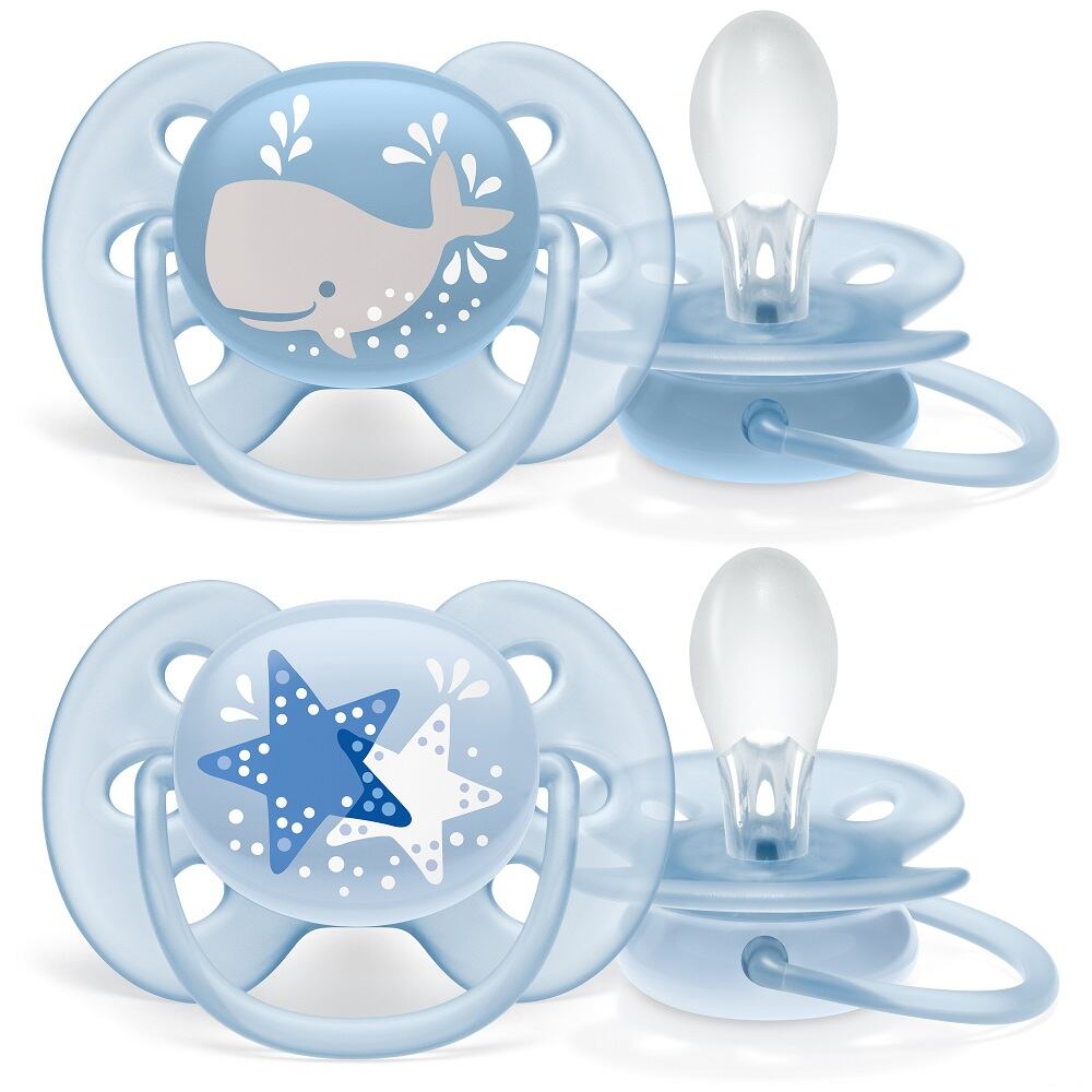 AVENT Cumlík Ultrasoft Obrázok 6-18 m chlapec, 2 ks