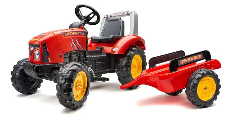 FALK Šlapací traktor Supercharger, červený