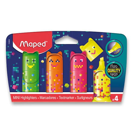 Maped Pixel Party Zvýrazňovač Mini 4 ks, BL