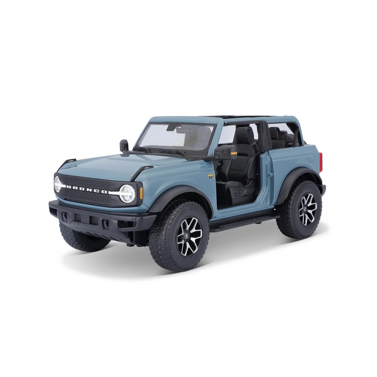 Maisto 2021 Ford Bronco Badlands (bez dverí), modrá, 1:18