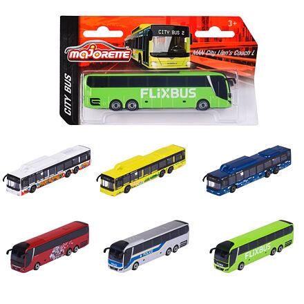 Majorette MAN City autobus kovový, 6 druhov