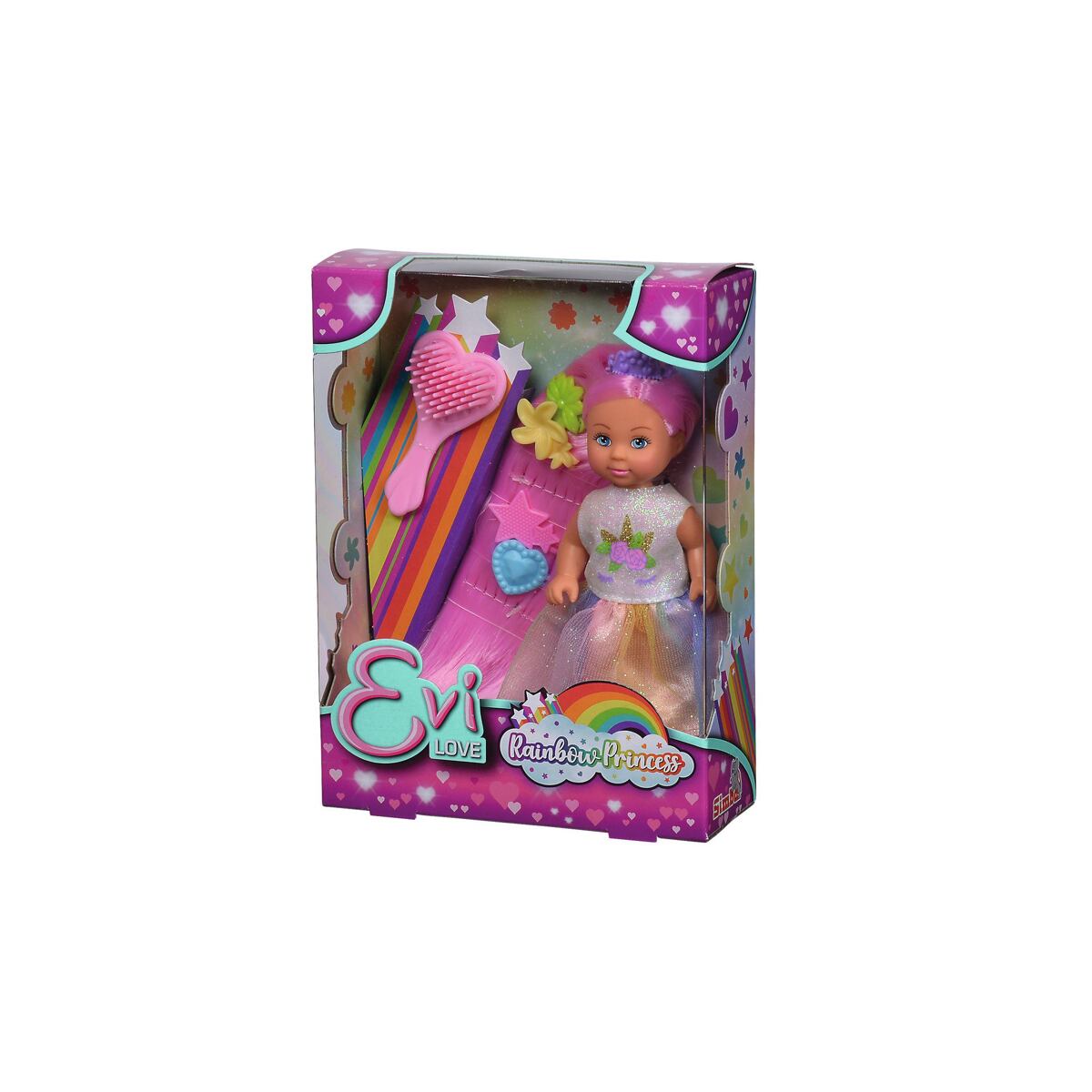 Bábika Evička Rainbow Princess