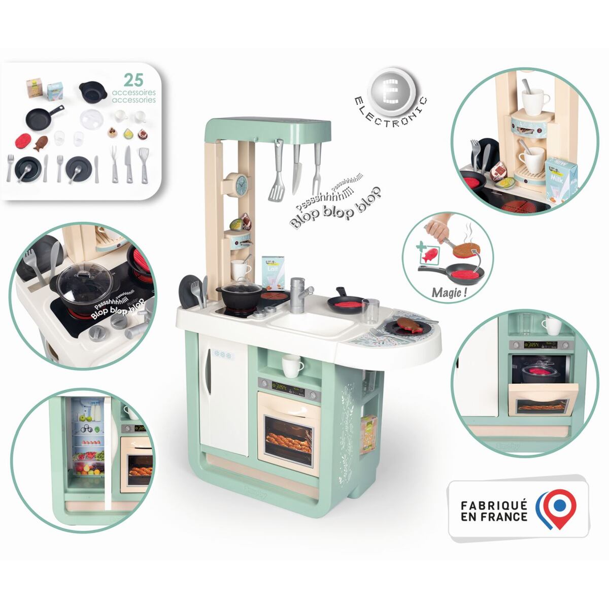 Smoby Kuchynka Bon Appetit Cherry modro-biela elektronická