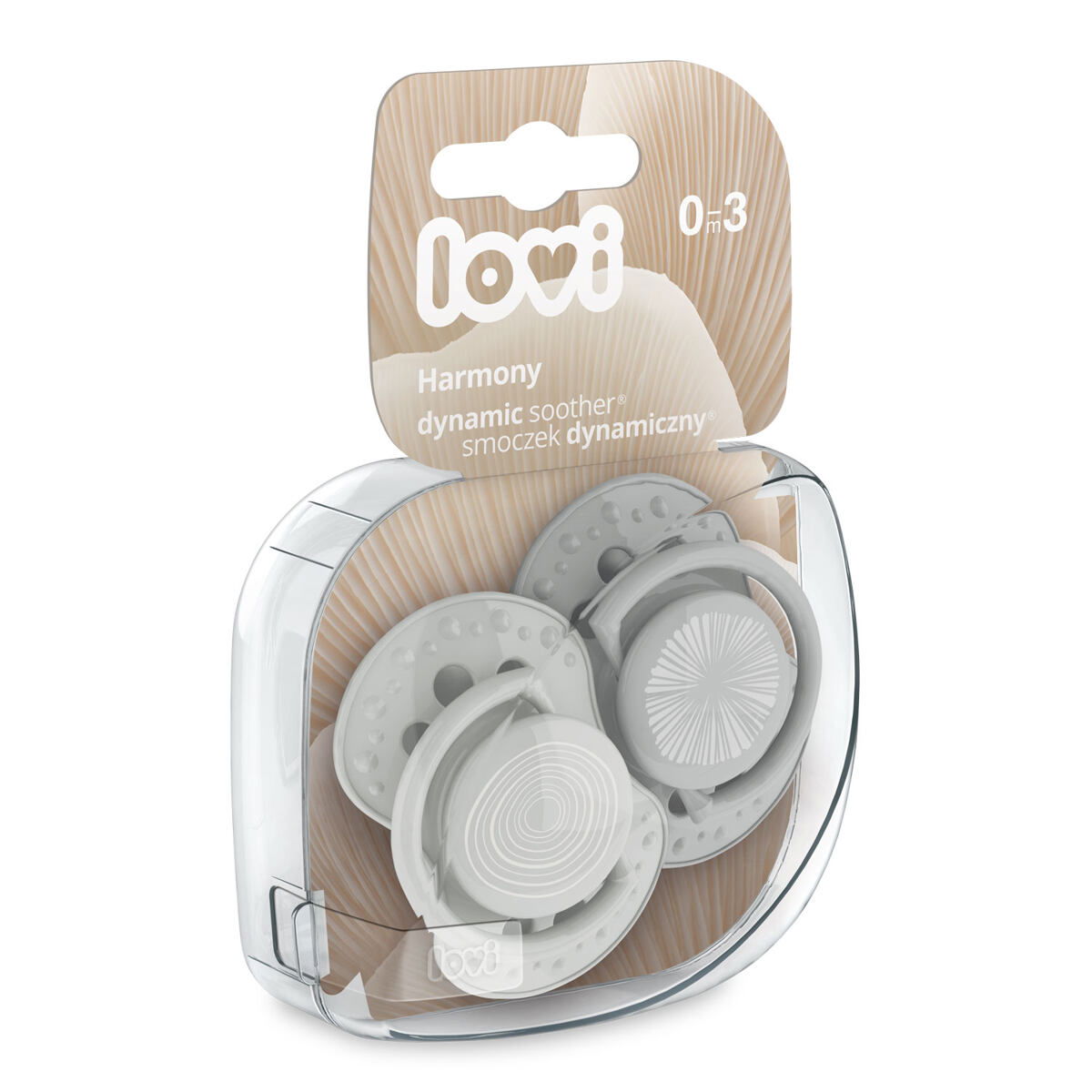 LOVI Silikónový dynamický cumlík HARMONY 0-3m 2ks chlapec