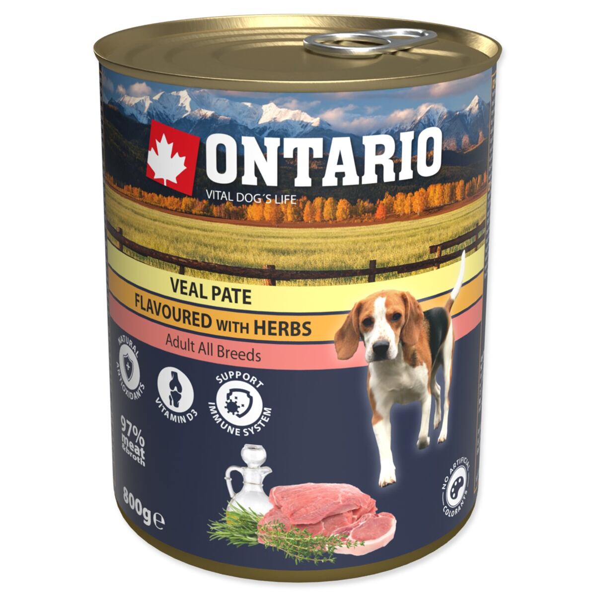 Konzerva ONTARIO teľacie päté s bylinkami 800 g