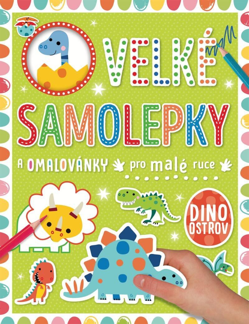 Levně Velké samolepky a omalovánky pro malé ruce Dino ostrov
