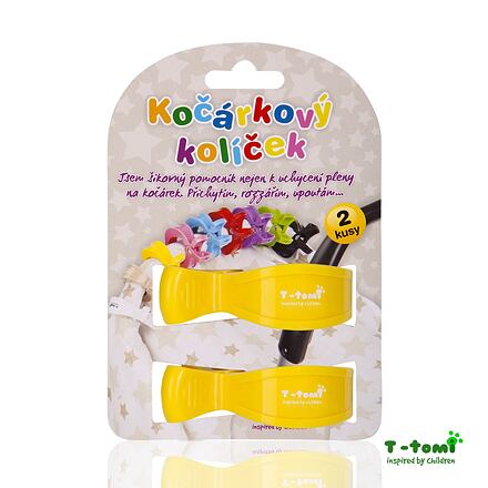 T-TOMI Kočárkový kolíček, yellow / žlutá