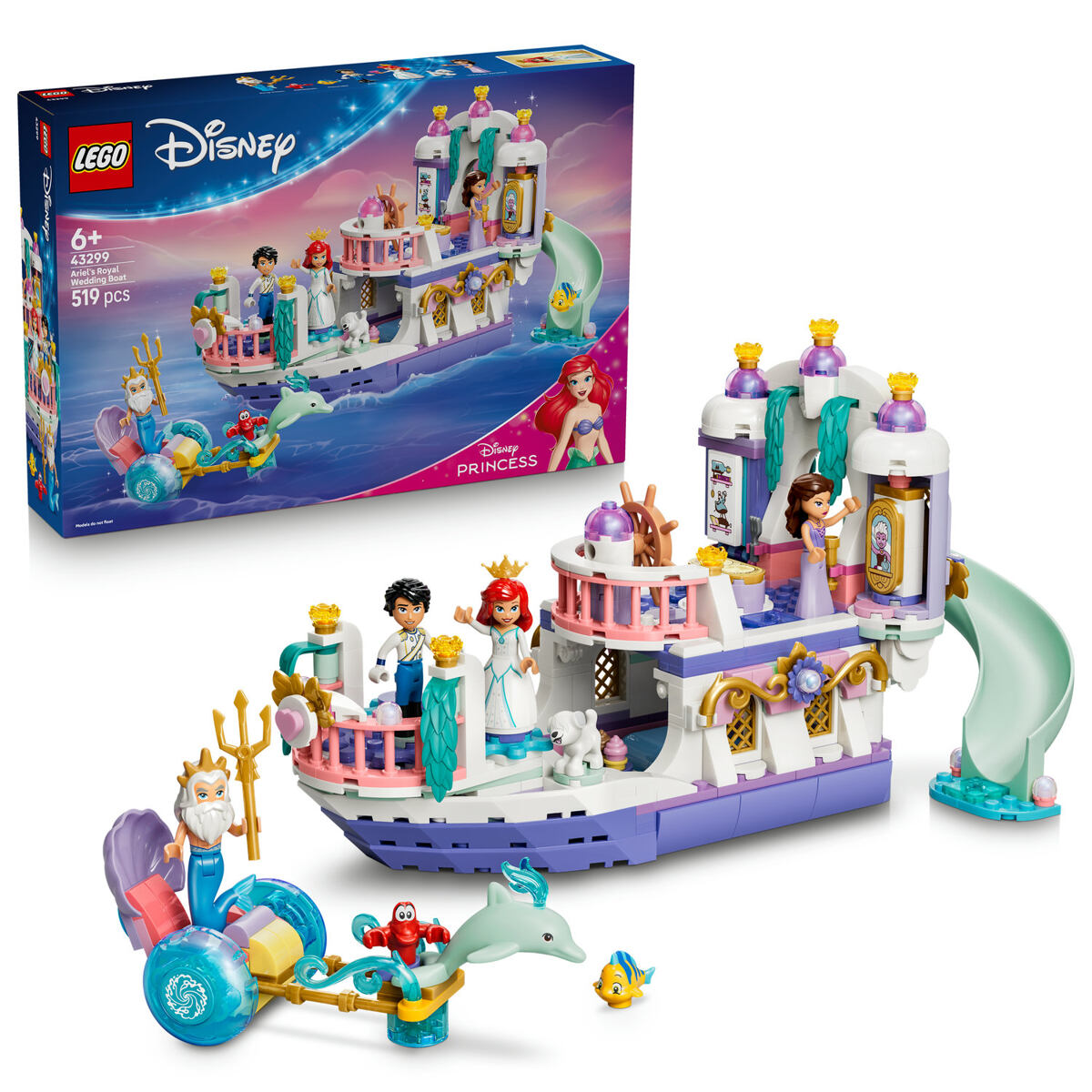 LEGO® │ Disney 43299 Arielina loď a královská svatba