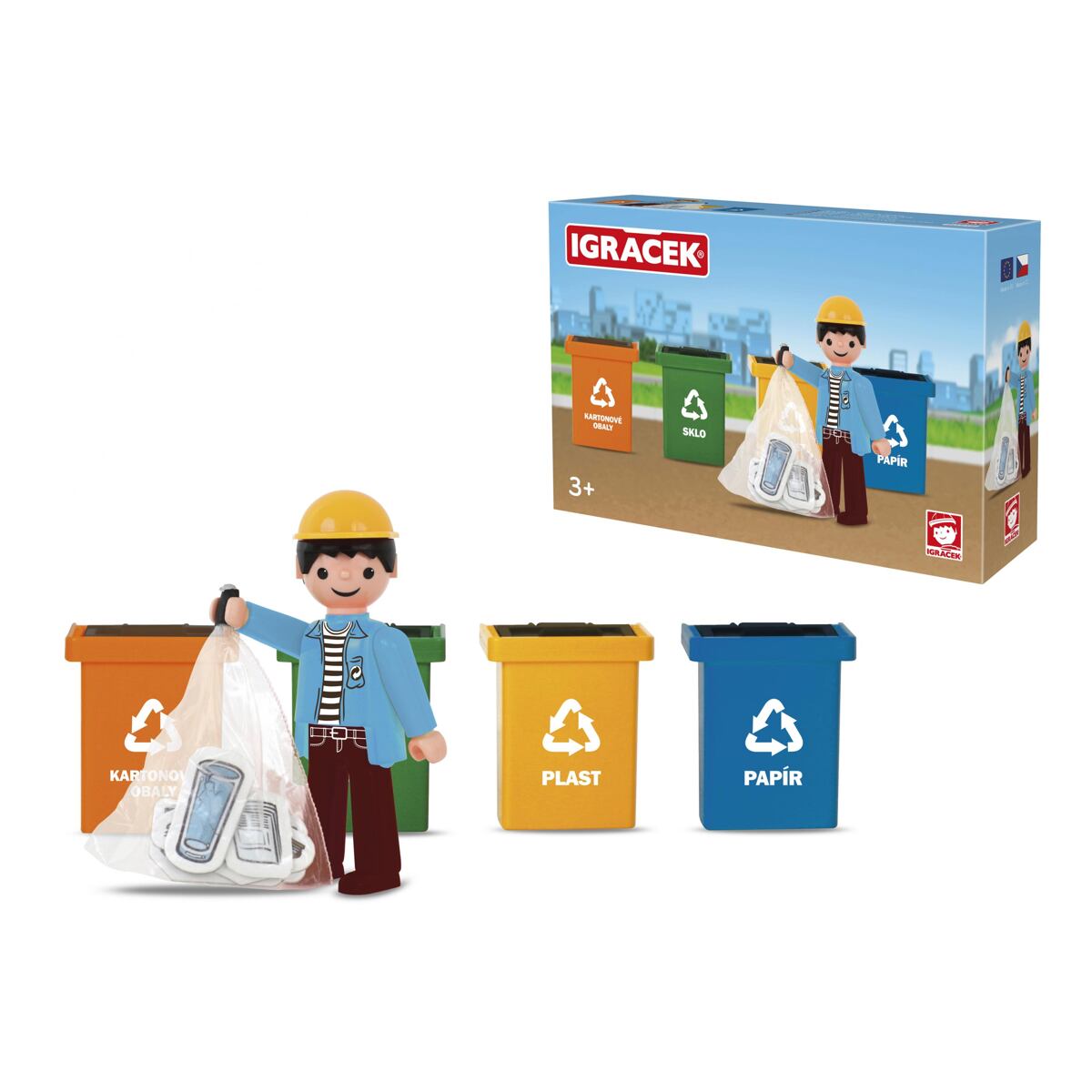 Igráček Trio Triedime odpad - figúrka s popolnicami