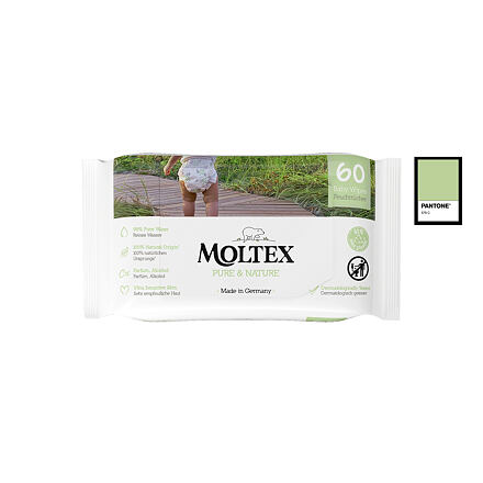 Moltex Pure & Nature EKO vlhčené ubrousky na bázi vody (60 ks)