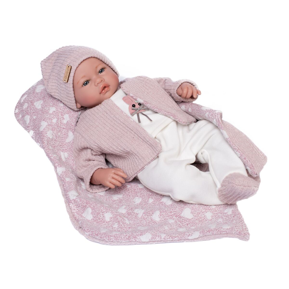 Guca 880 EVA - realistická bábika bábätko so zvukmi a mäkkým látkovým telom - 46 cm