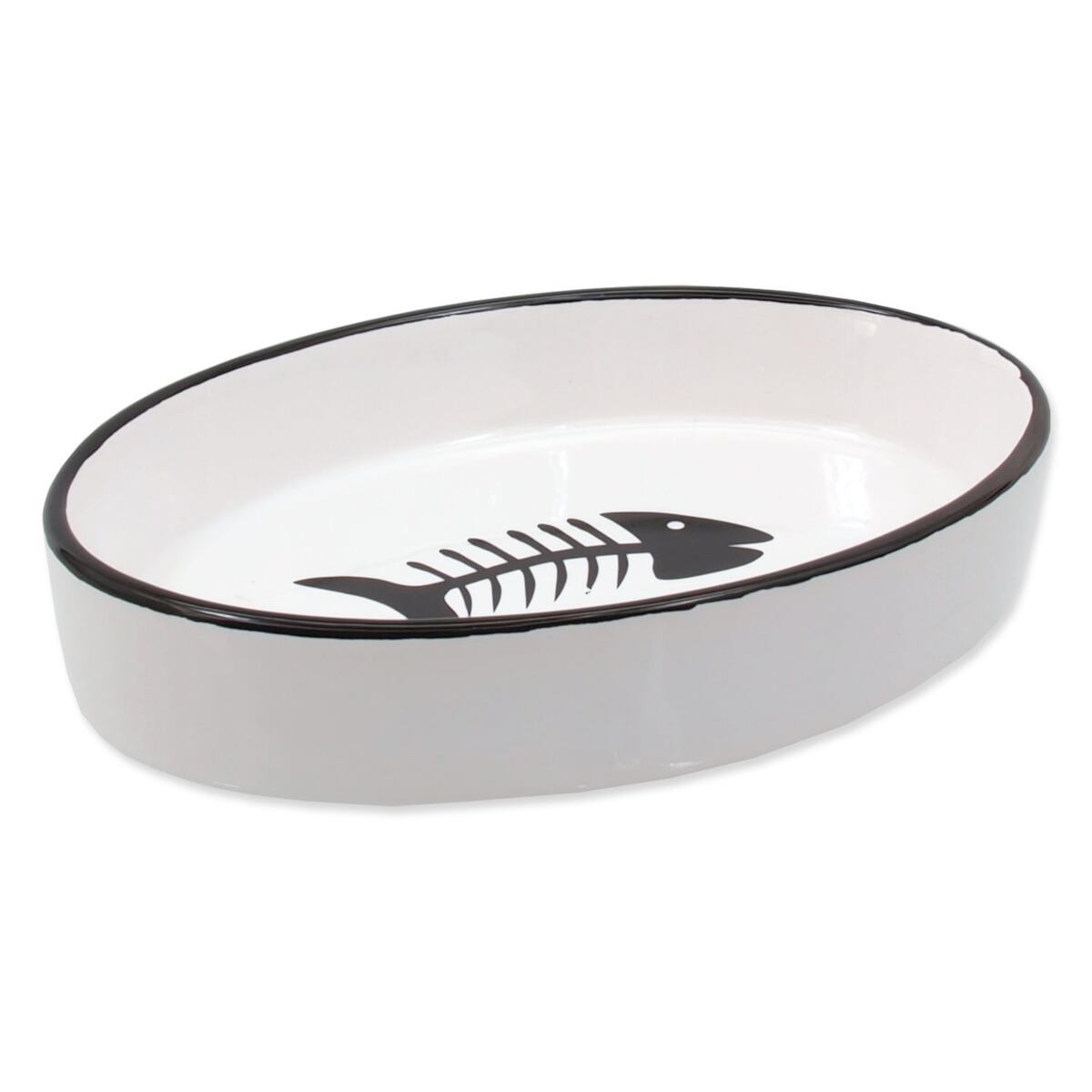Levně Miska MAGIC CAT keramická oválná s rybkou 16 cm 1 ks