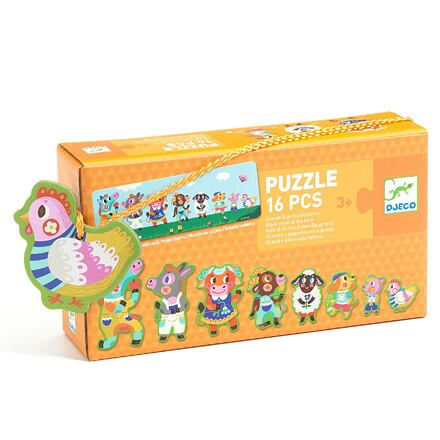 DJECO Puzzle Veľká a malá na farme - 16 pcs