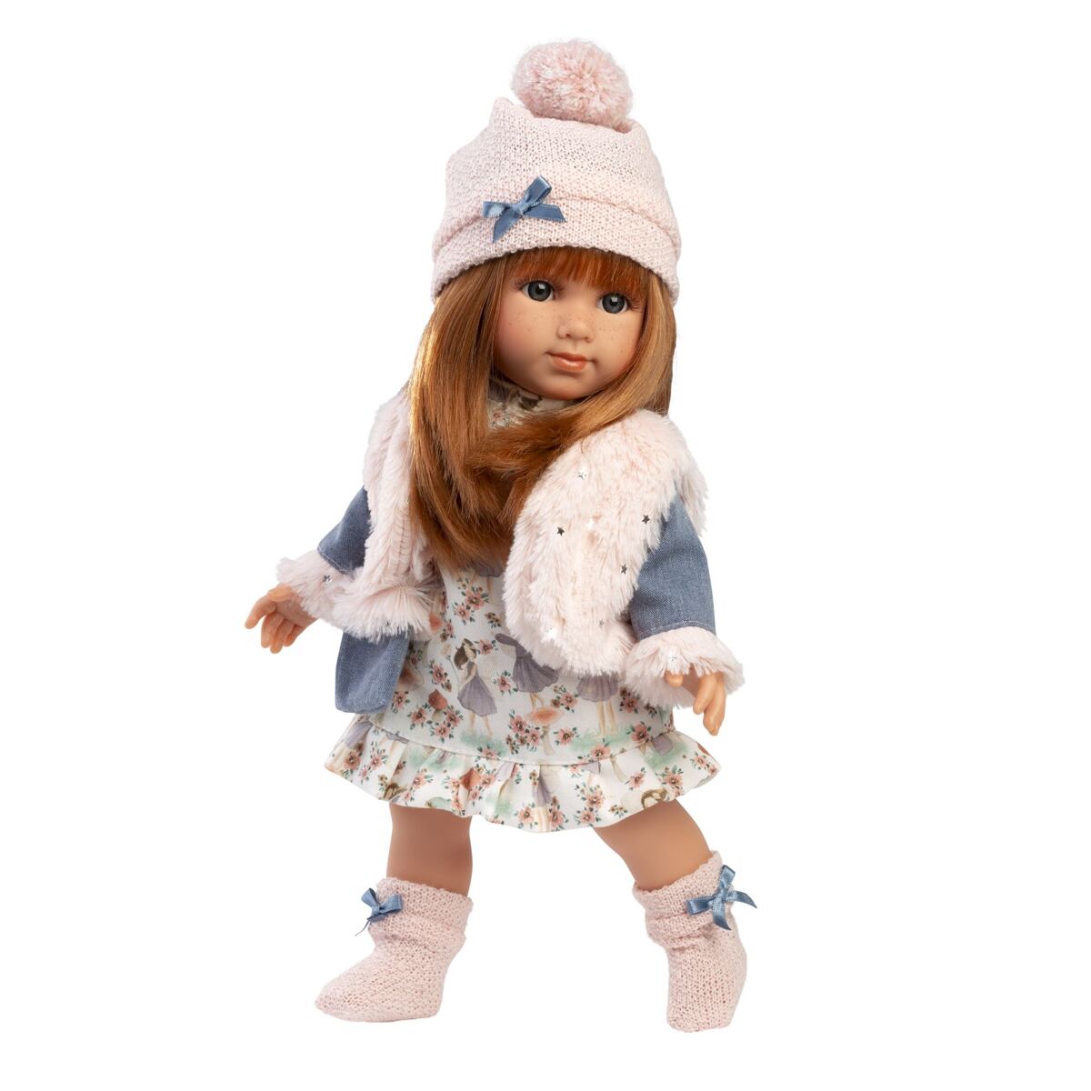 Llorens 53555 NICOLE realistická bábika s mäkkým látkovým telom 35 cm