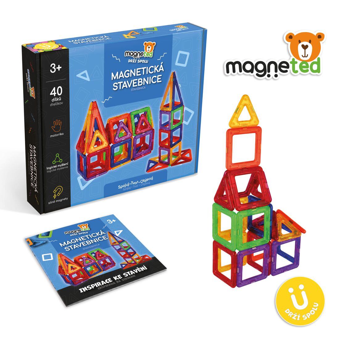 Magnetická stavebnice magneted 40 ks