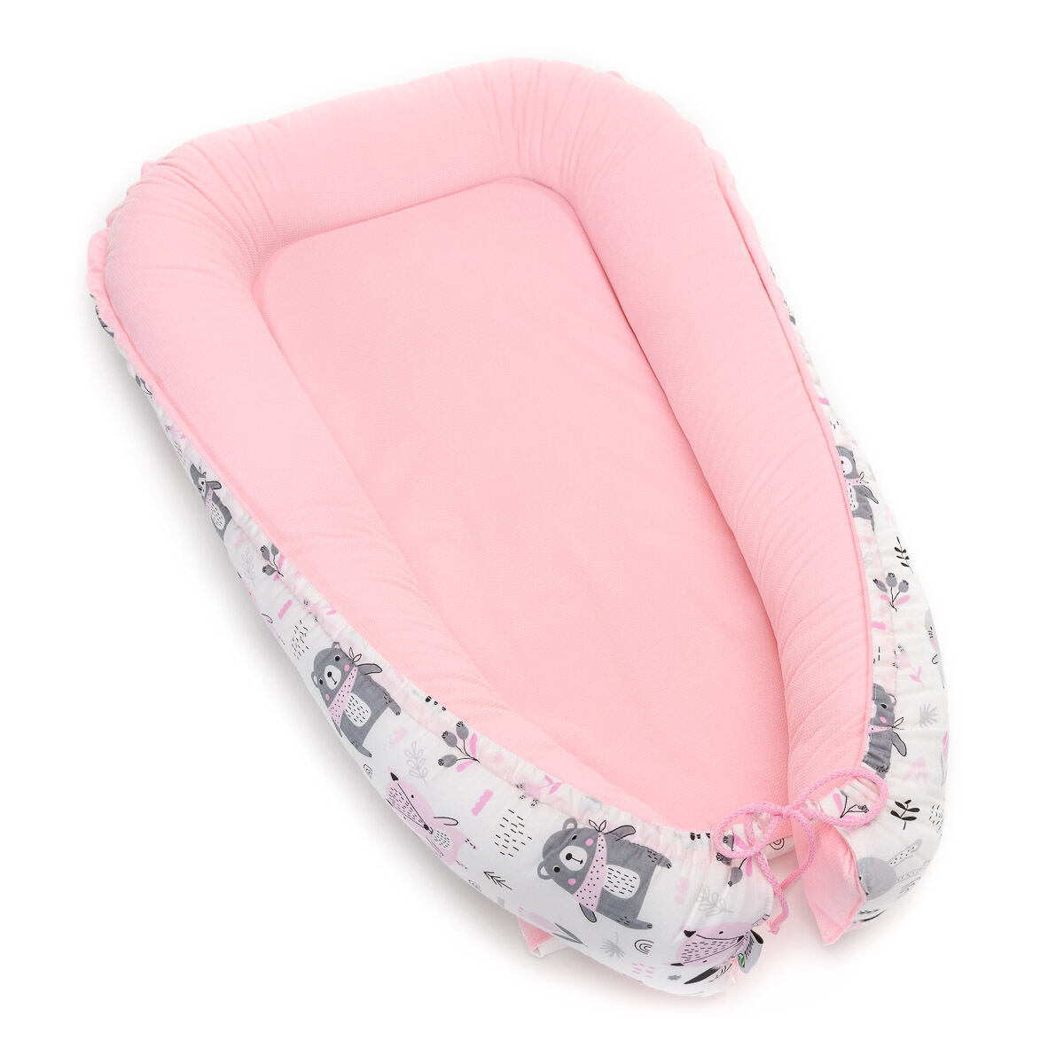 T-TOMI Hniezdočko pre bábätko VELVET. pink bears