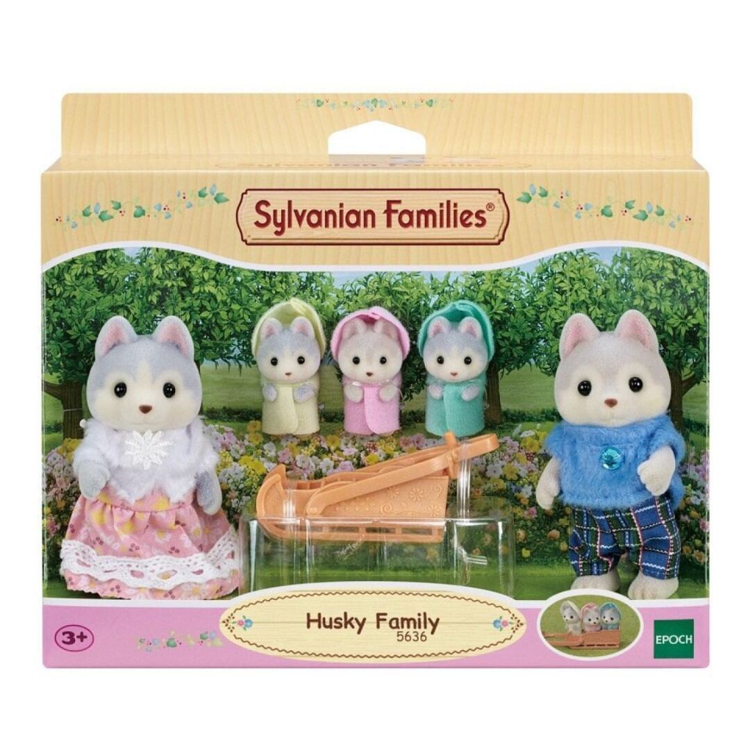Sylvanian Families Rodina Husky s trojčatami