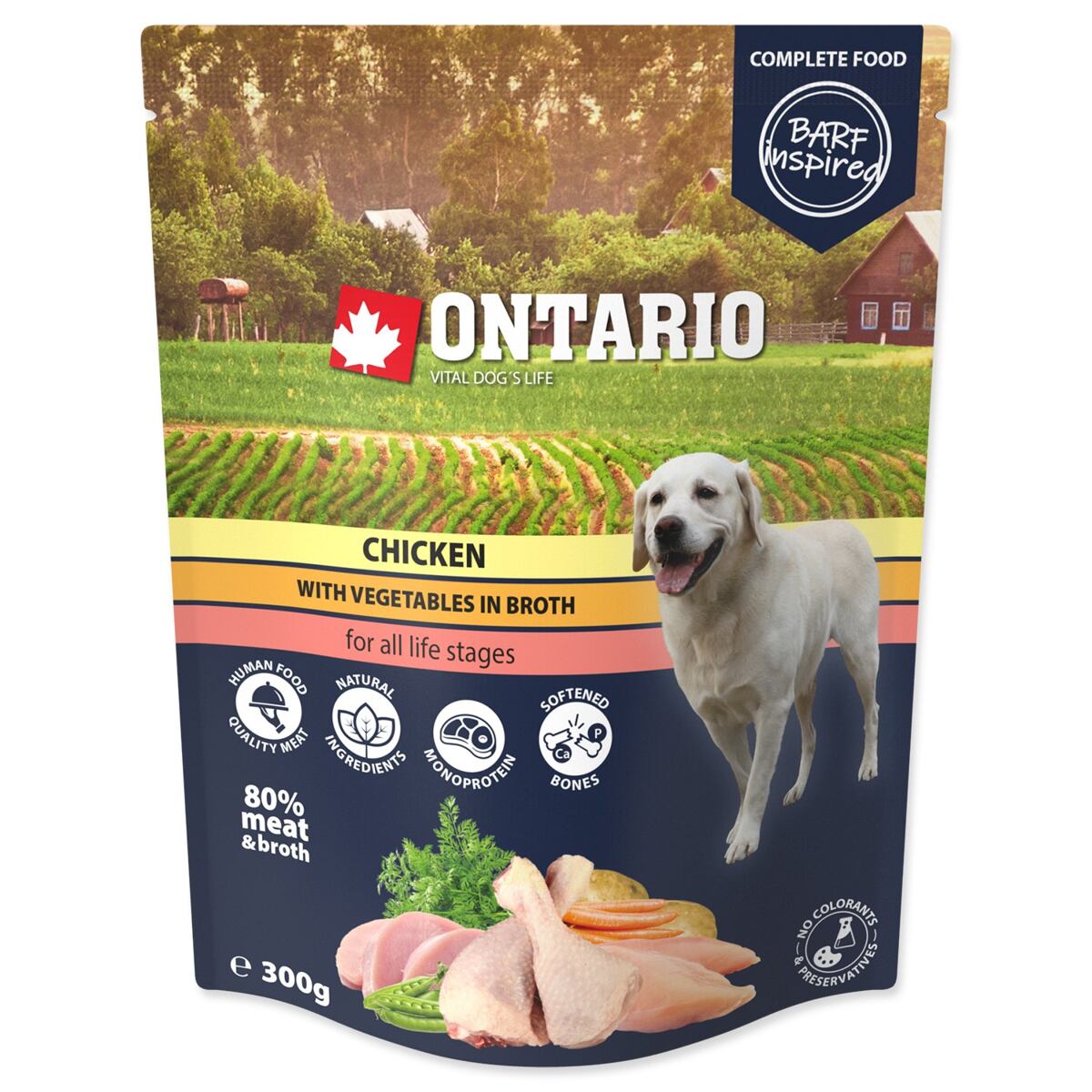 Vrecko ONTARIO kuracie so zeleninou vo vývare 300 g