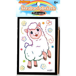 ArtLover Škrabací obrázek překvapení - mini lamy
