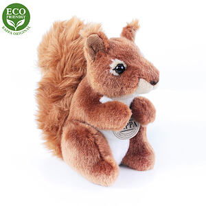 Rappa Plyšová veverka sedící, 18 cm, ECO-FRIENDLY