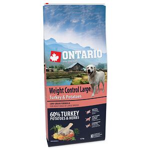 ONTARIO Dog Large Weight Control Turkey & Potatoes & Herbs 12 kg