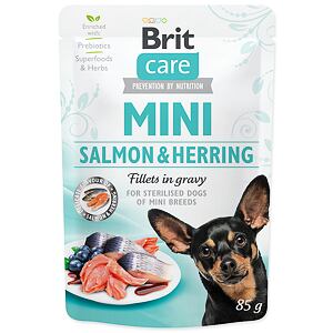 Kapsička BRIT Care Mini Salmon & Herring sterilised fillets in gravy 85 g