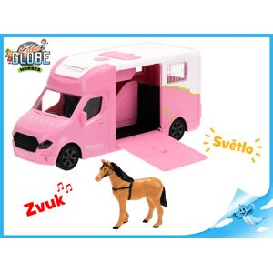 MIK 510212 Kids Globe Auto prepravné 20cm kov ružové - poškodený obal
