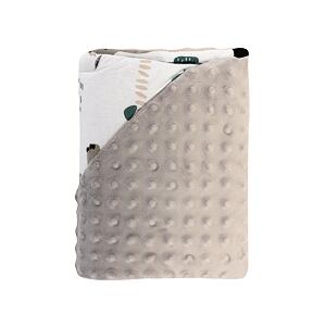 Bomimi Zavinovací deka do autosedačky Minky pojízdná zoo šedá