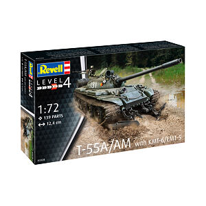 Revell Plastic ModelKit Tank 03328 - T-55A/AM with KMT-6/EMT-5 (1:72)