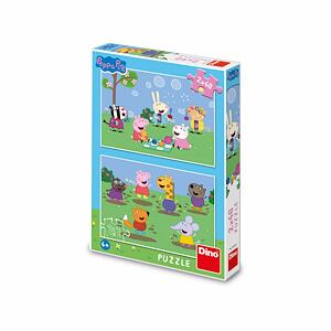 Dino PEPPA PIG A KAMARÁDI 2x48 Puzzle