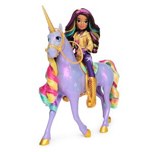 Spin Master Unicorn Academy Světelný jednorožec Wildstar s panenkou Sophia 24cm