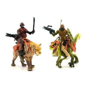 Wiky Jurassic Clash Dinosaurus set dvou predátorů s bojovníky