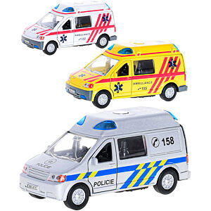 Kids Globe Traffic Ambulancia CZ 14cm kov