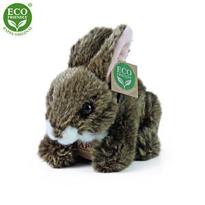 Rappa Plyšový králík hnědý ležící 17 cm ECO-FRIENDLY