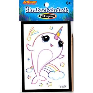 ArtLover Mini škrabací obrázek - překvapení - narvalové
